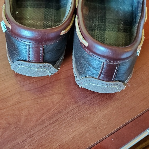 L.L. Bean Brown Leather Slippers Size 11 - Picture 4 of 7